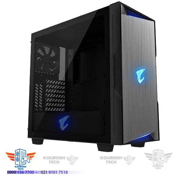 کیس کامپیوتر گیگابایت AORUS C300 Glass Mid Tower مشکی (کارکرده)